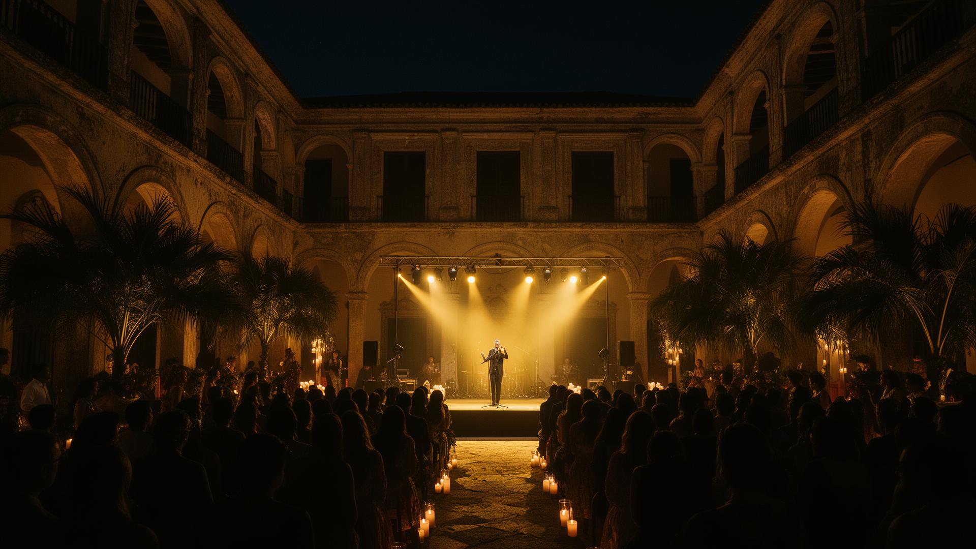 Courtyard stage at Casa PRÓXIMO
